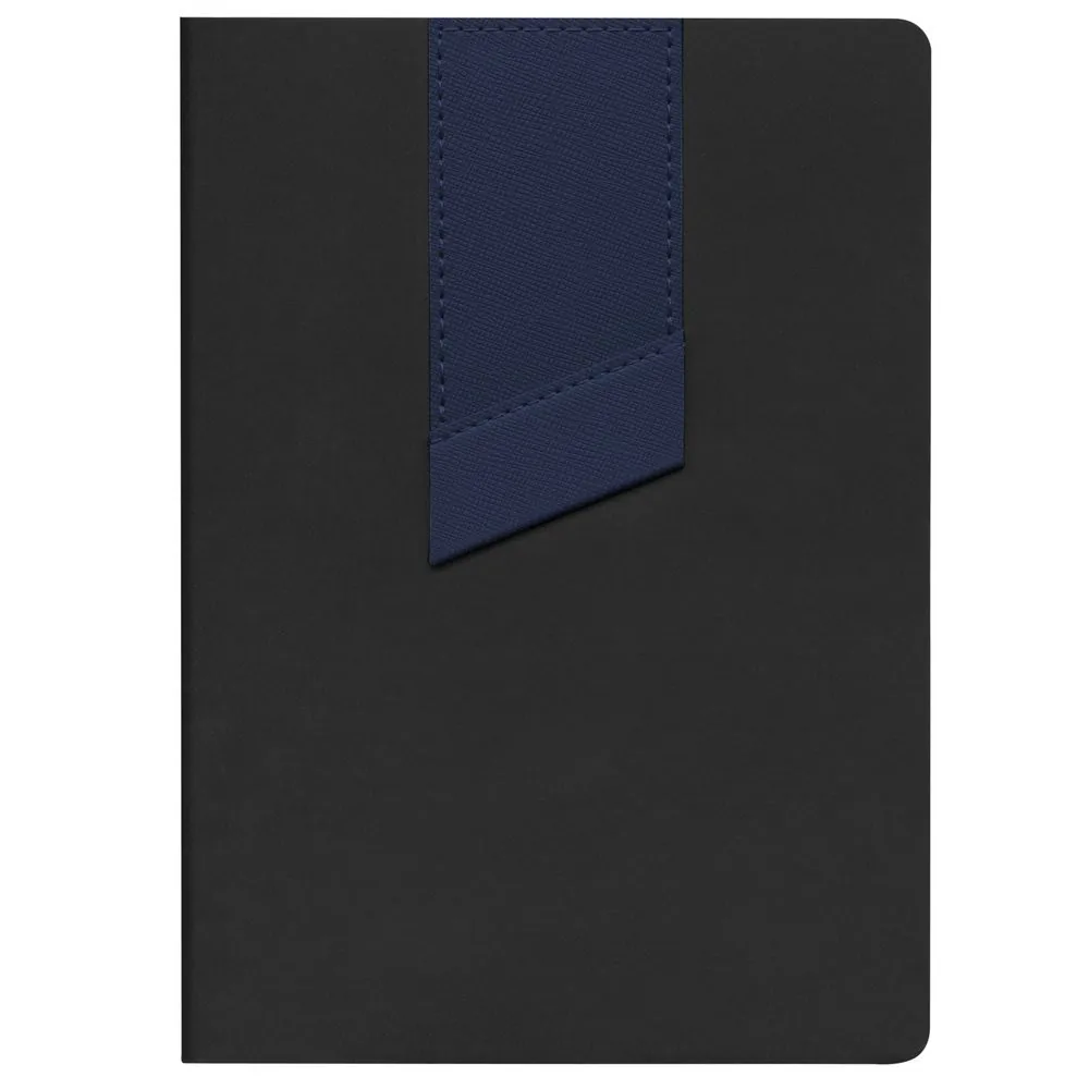 Ежедневник Bookmark, недатированный, черный с синим фото 3