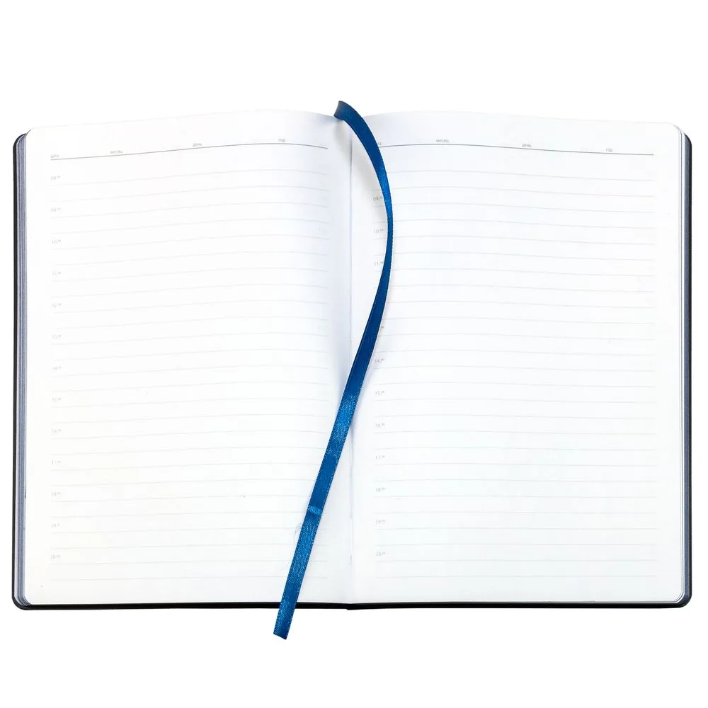 Ежедневник Bookmark, недатированный, черный с синим фото 8
