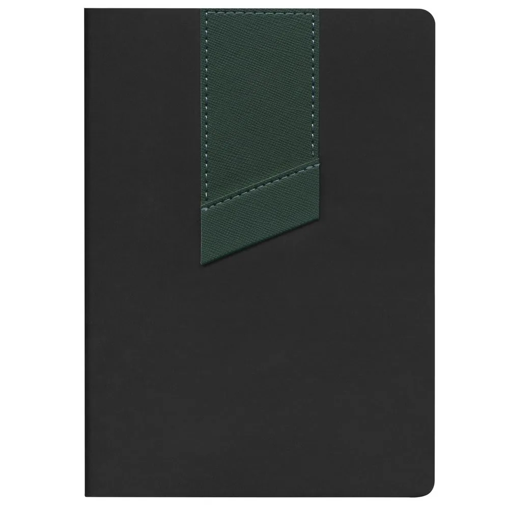 Ежедневник Bookmark, недатированный, черный с зеленым фото 3