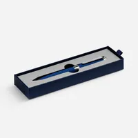 Ручка шариковая Broad Ring Soft Touch в футляре, синяя фото 2