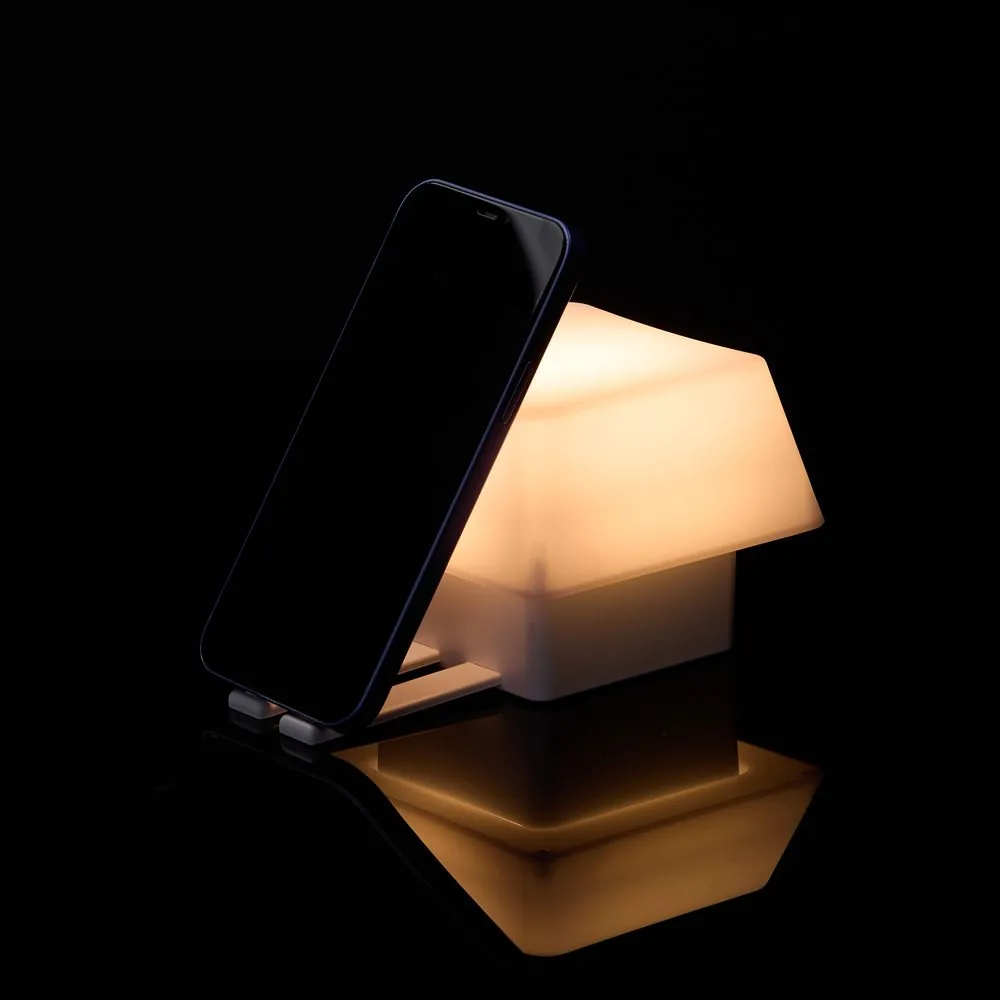 Светильник с подставкой для смартфона Knoppi, белый фото 8