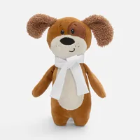 Мягкая игрушка Beastie Toys, собачка с белым шарфом фото 2
