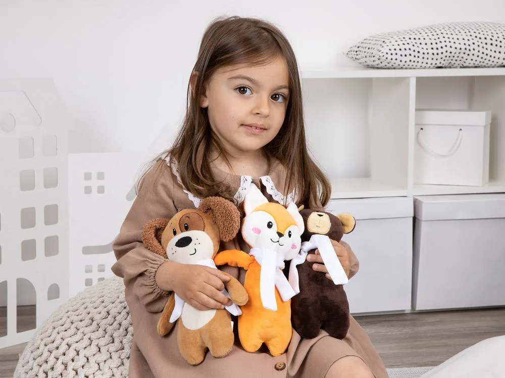 Мягкая игрушка Beastie Toys, собачка с белым шарфом фото 7