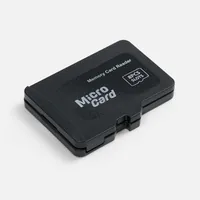 Органайзер для карт памяти и SIM с кардридером Multitask, черный фото 2