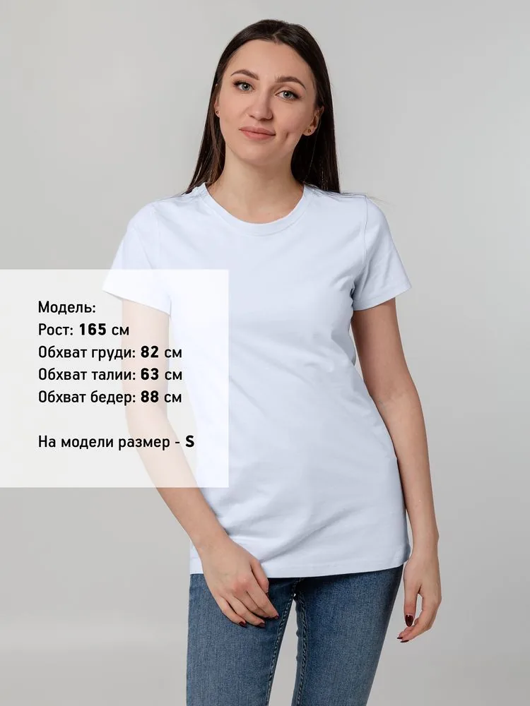 Футболка женская T-bolka Stretch Lady, белая (холодный оттенок), размер S фото 5