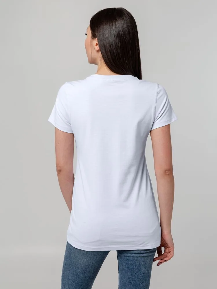 Футболка женская T-bolka Stretch Lady, белая (холодный оттенок), размер S фото 8