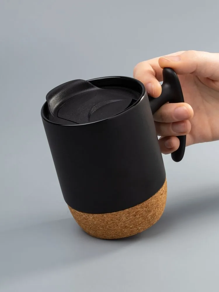 Кружка Corky Grip, черная фото 8