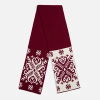 Шарф Wintertude M, красный с белым фото 2