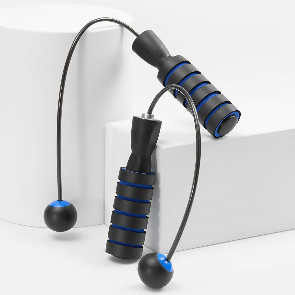 Беспроводная скакалка Silentino, черная с синим фото 4