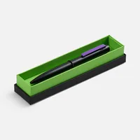 Ручка шариковая Inkolor в футляре, черная с фиолетовым фото 2