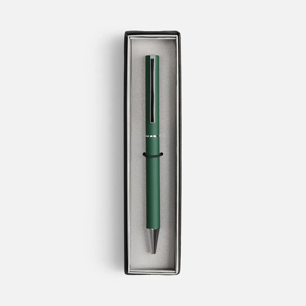 Ручка шариковая Blade Soft Touch в футляре, зеленая фото 3