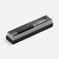 Ручка шариковая Eyeshot Soft Touch в футляре, черная фото 2