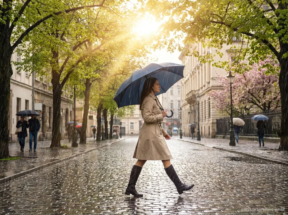 Зонт-трость Jolly Brolly, темно-синий фото 12