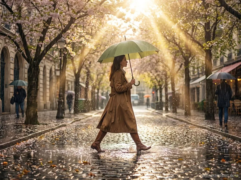 Зонт-трость Jolly Brolly, зеленый (хаки) фото 12
