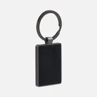 Брелок Gun Metal Leather Rectangle, графитовый фото 2
