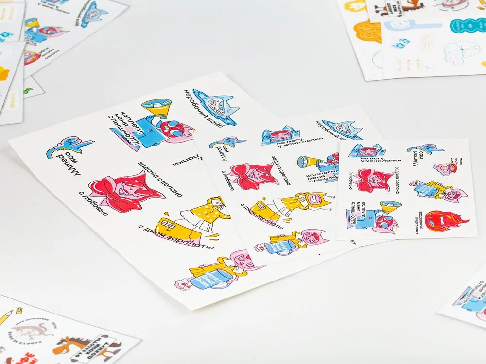 Наклейки бумажные Sticker Pack на заказ, L фото 3