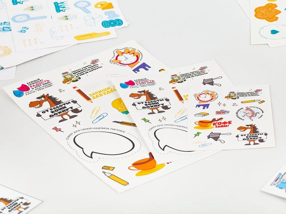 Наклейки бумажные Sticker Pack на заказ, L фото 4