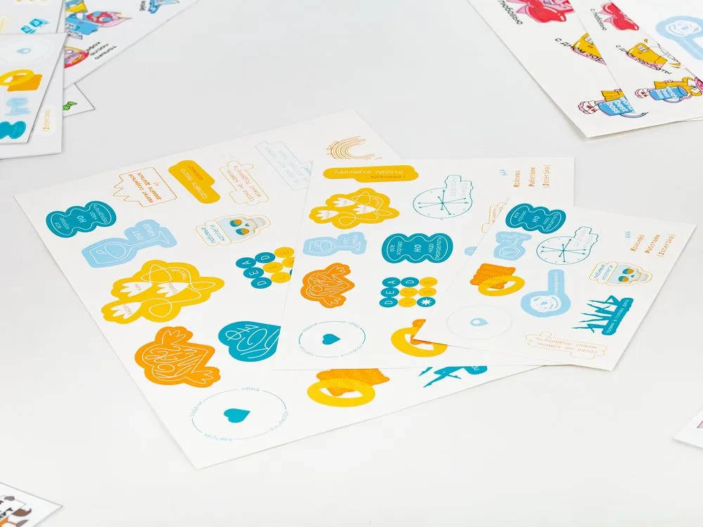 Наклейки бумажные Sticker Pack на заказ, L фото 5