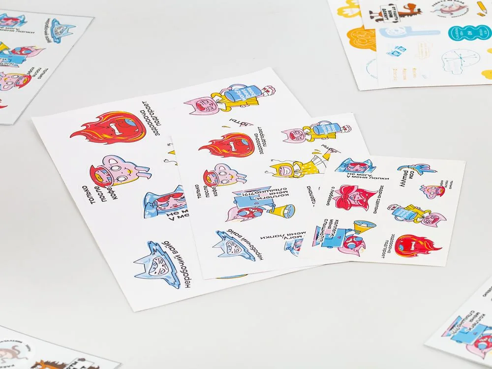 Наклейки ПВХ Sticker Pack на заказ, M фото 3