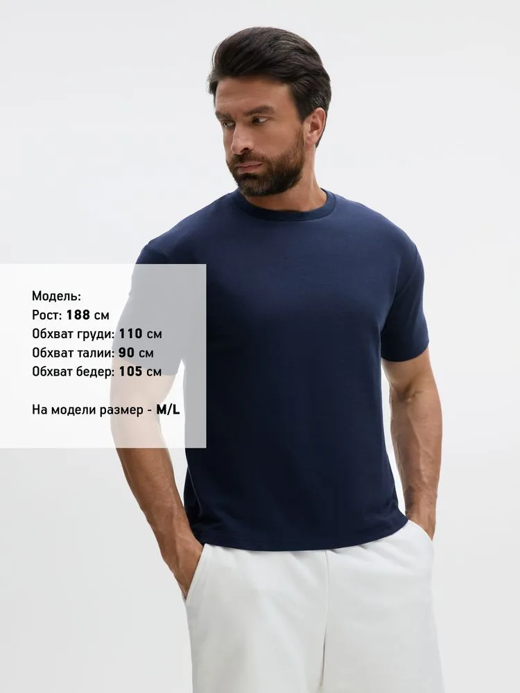 Футболка унисекс Durington, темно-синяя, размер 3XL/4XL фото 5