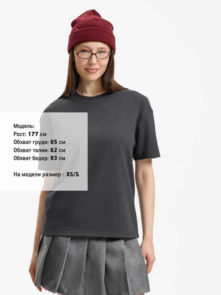 Футболка унисекс Durington, темно-серая (графит), размер 3XL/4XL фото 9