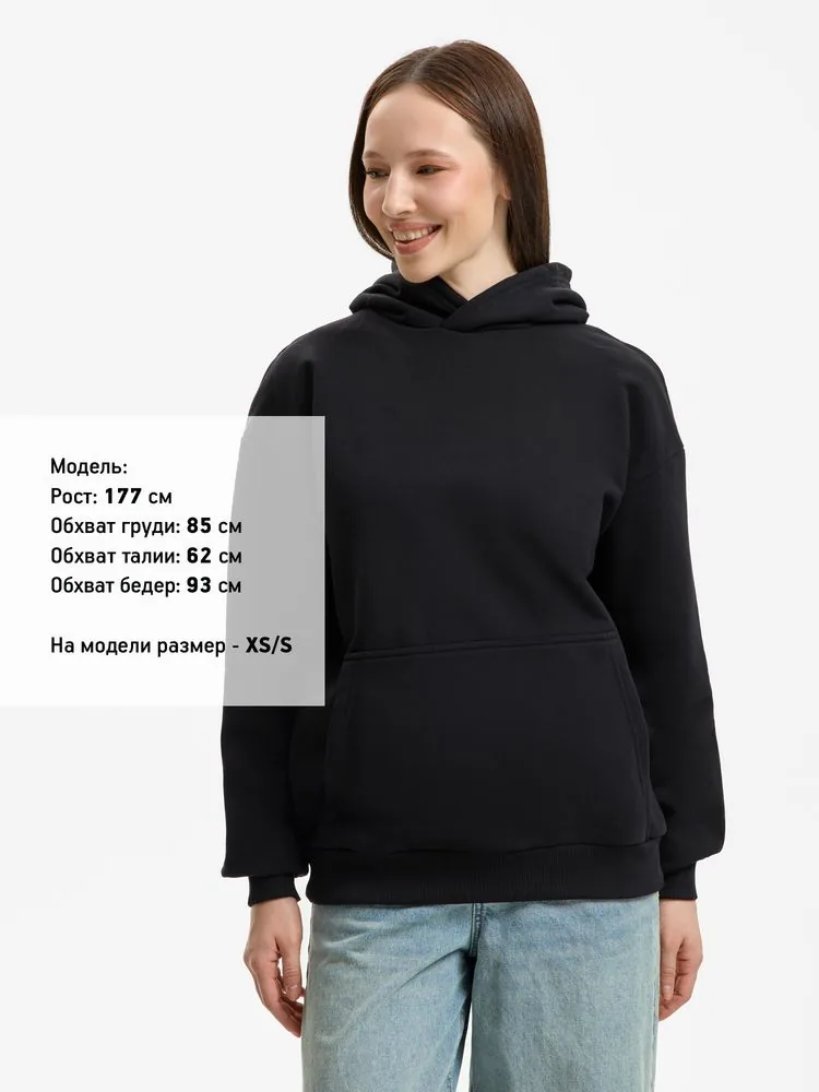 Худи унисекс оверсайз Daylero, черное, размер 3XL/4XL фото 10