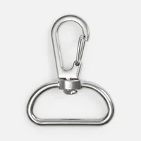 Застежка-карабин Snap Hook, L, серебристая (хром) фото 2