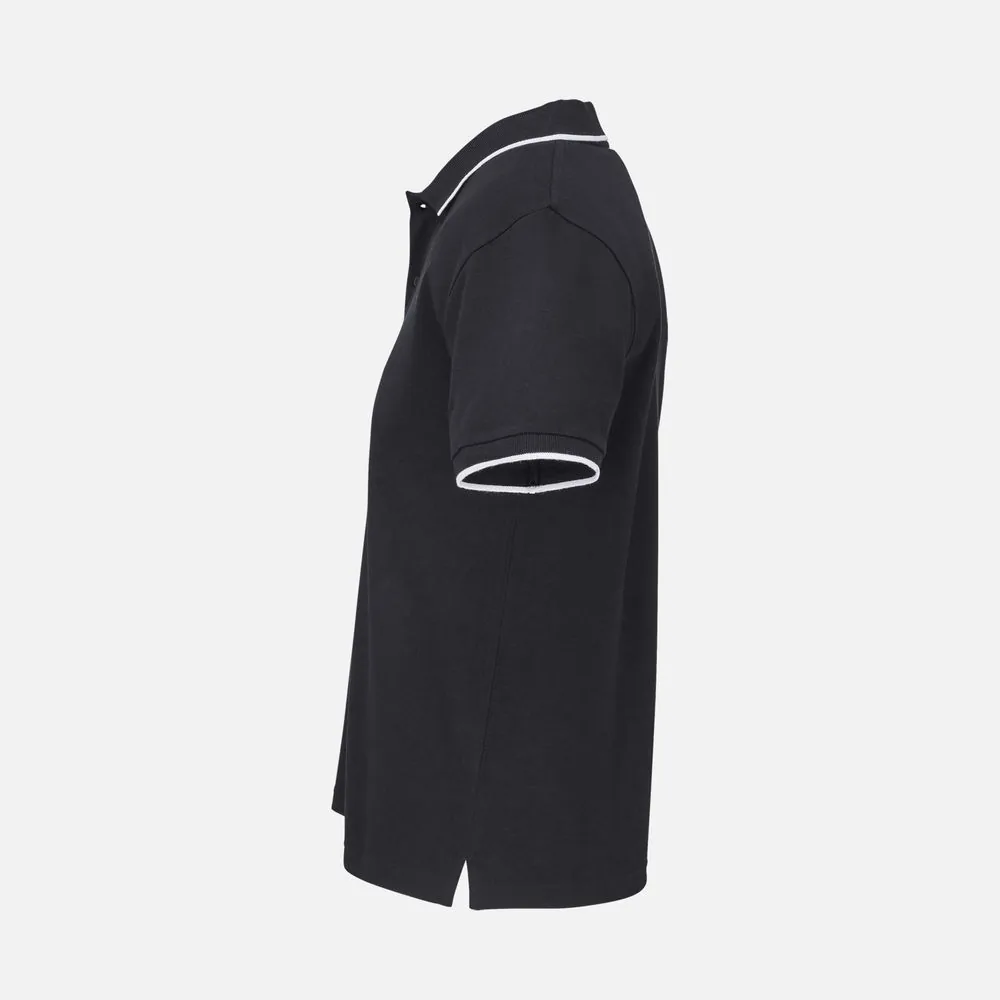 Рубашка поло унисекс Palermo, черная с белым, размер L фото 4