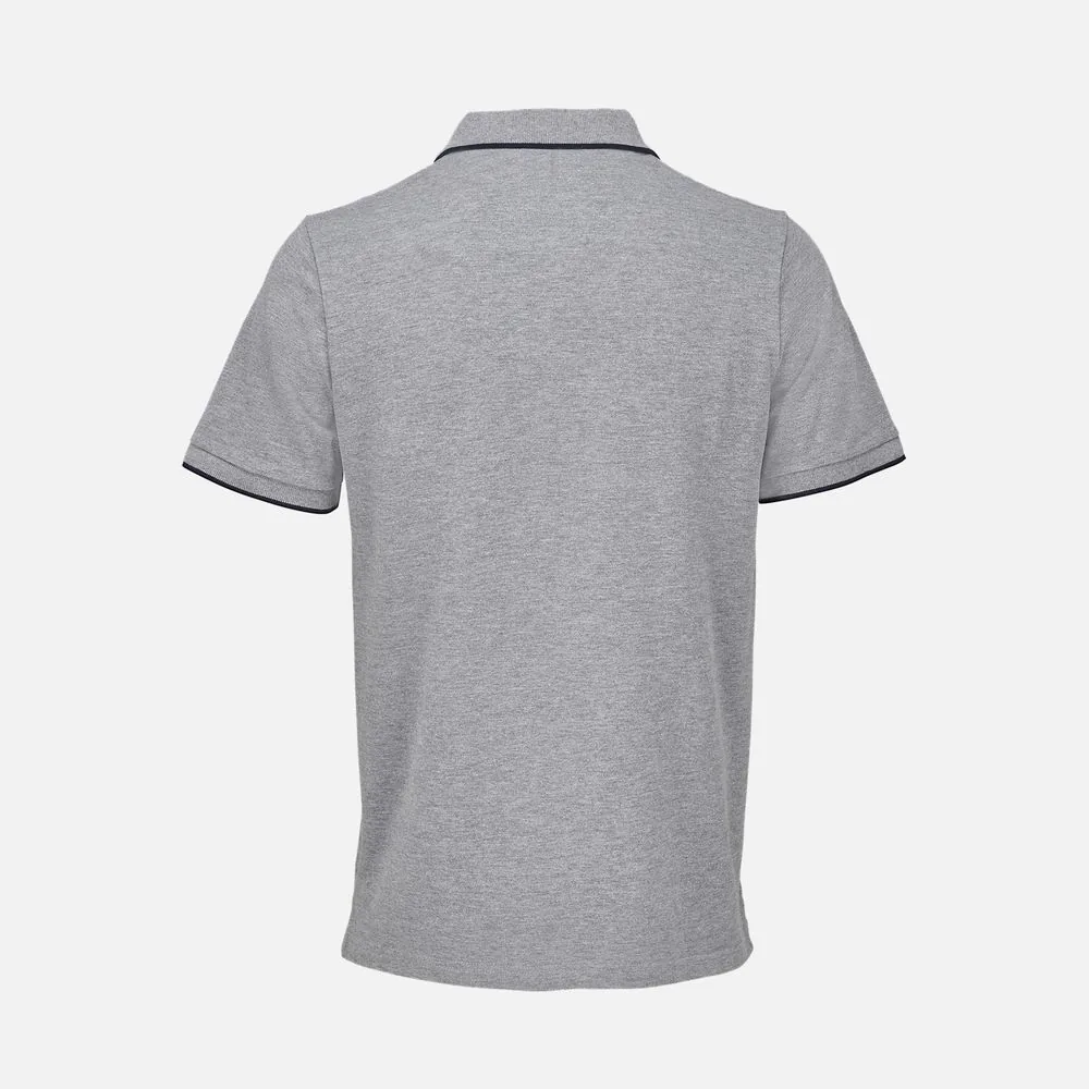 Рубашка поло унисекс Palermo, серый меланж с темно-синим, размер XXL фото 3