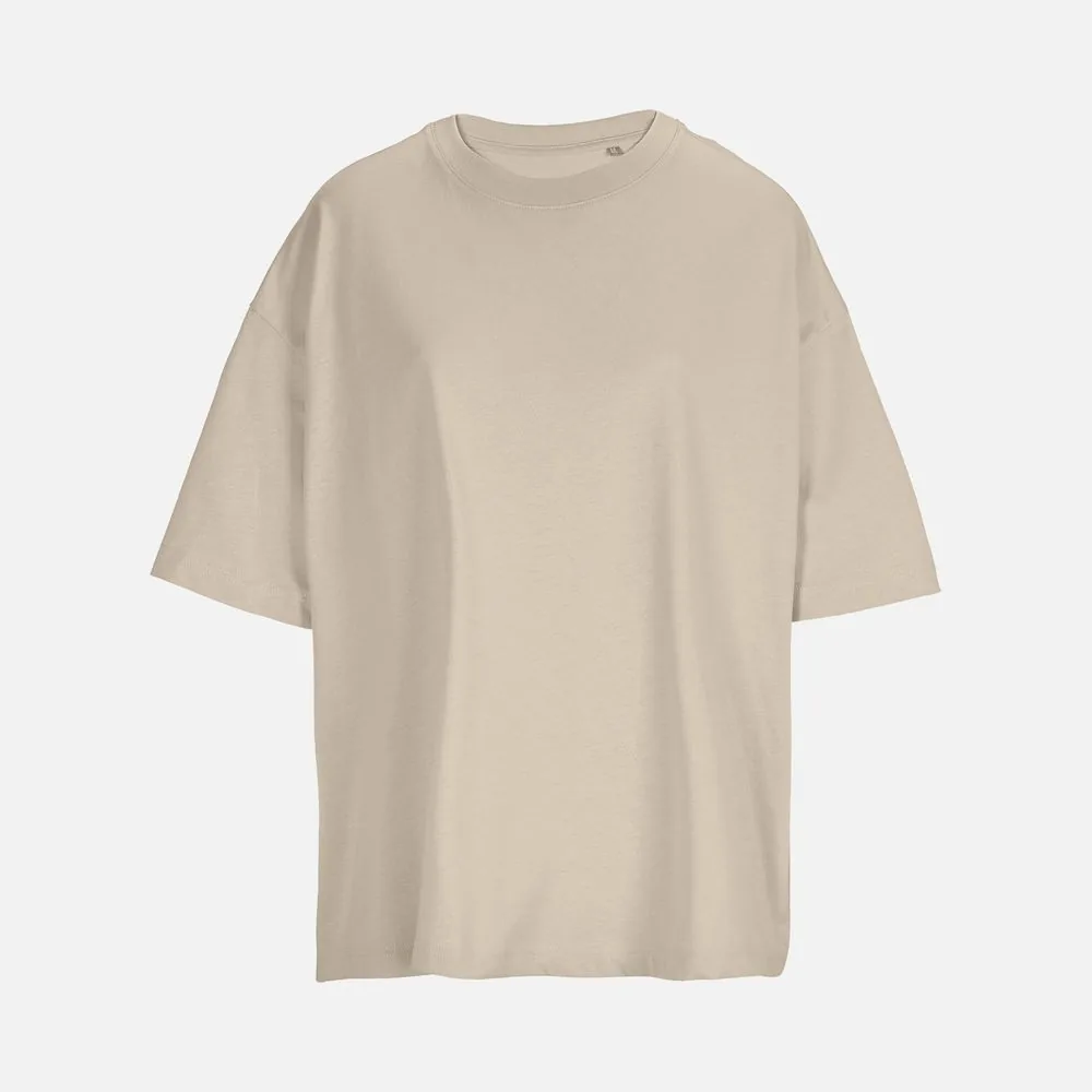 Футболка оверсайз женская Boxy Women, бежевая (льняная), размер XS