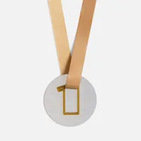 Медаль Fundo, серебристая с 3D-подвеской Symbol, цифра 1 фото 2