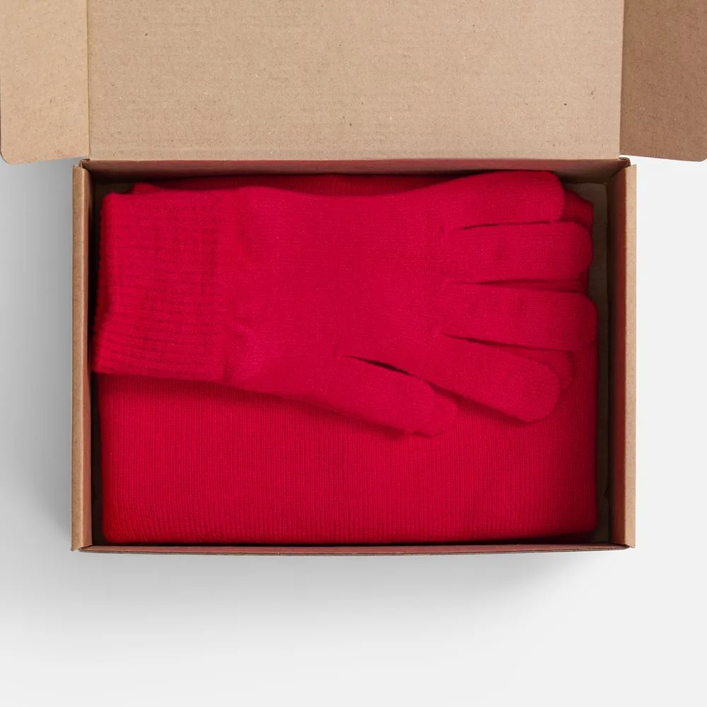 Набор Knit Warm, красный фото 4