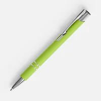 Ручка шариковая Keskus Soft Touch, зеленое яблоко фото 2