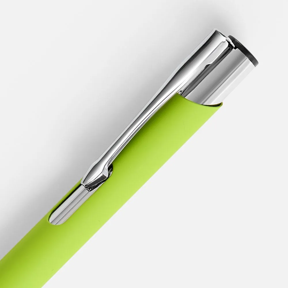 Ручка шариковая Keskus Soft Touch, зеленое яблоко фото 4