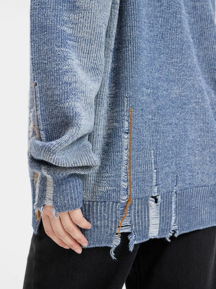 Джемпер Denim свободного силуэта на заказ, полушерсть, размер S фото 16