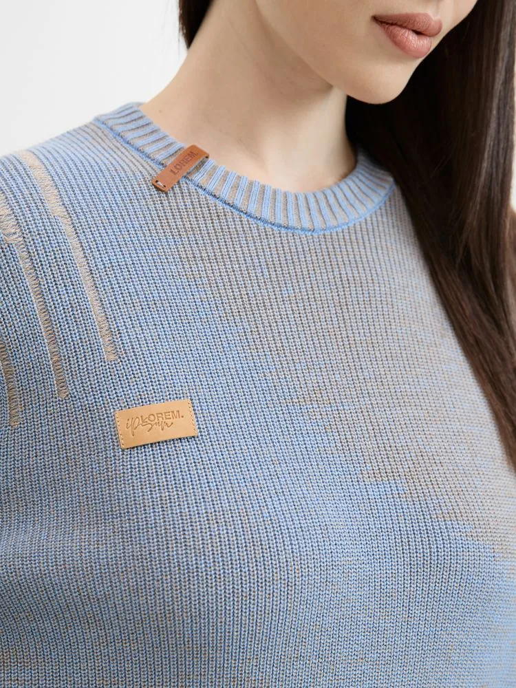 Джемпер Denim свободного силуэта на заказ, полушерсть, размер M фото 8