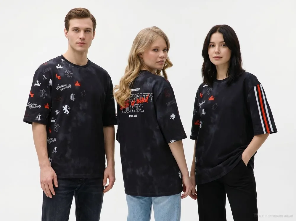 Футболка мужская оверсайз Originelli Terry с полной запечаткой на заказ, размер L фото 9