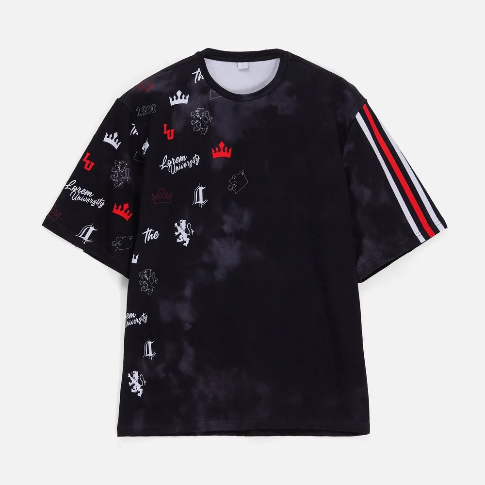 Футболка мужская оверсайз Originelli Terry с полной запечаткой на заказ, размер XL