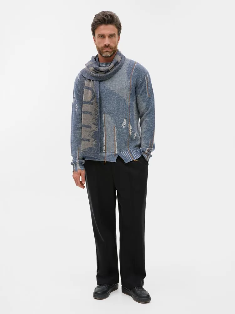 Джемпер Denim свободного силуэта на заказ, полушерсть, размер L фото 23