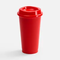 Стакан с крышкой Color Cap, ver.2, красный фото 2