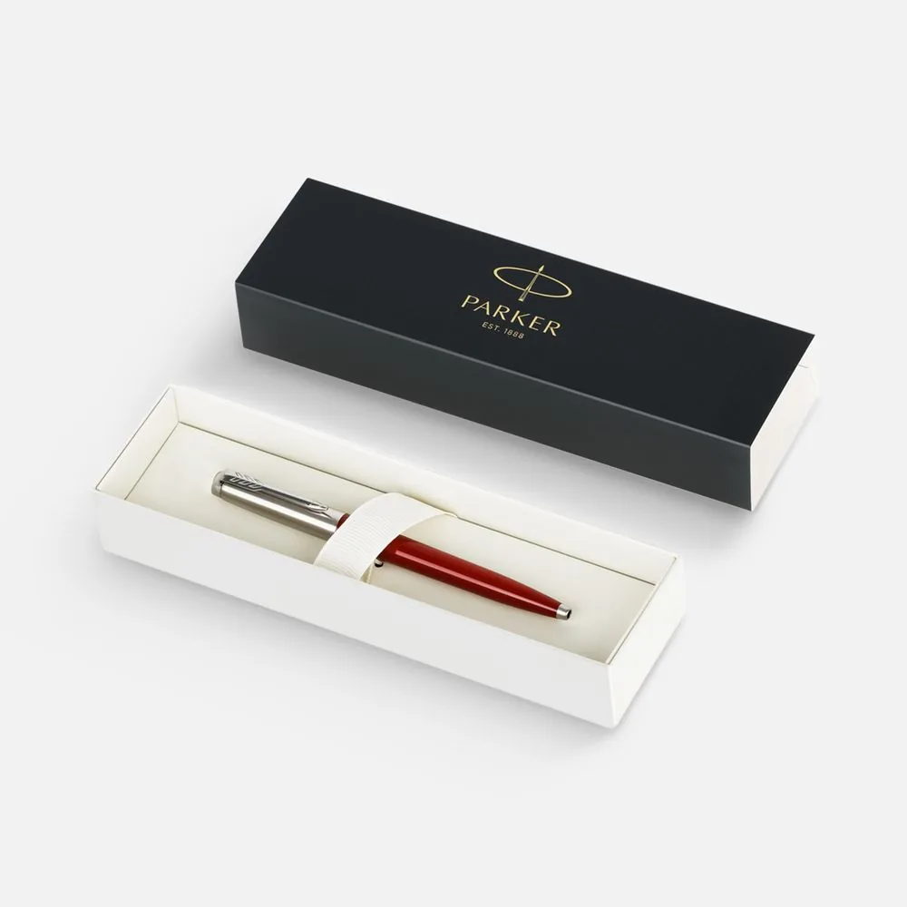 Ручка шариковая Parker Jotter Originals Red CT, красная фото 4