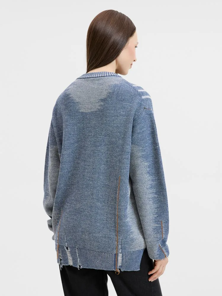 Джемпер Denim свободного силуэта на заказ, полушерсть, размер XS фото 15