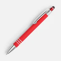 Ручка шариковая Sansen Soft Touch со стилусом, красная фото 2