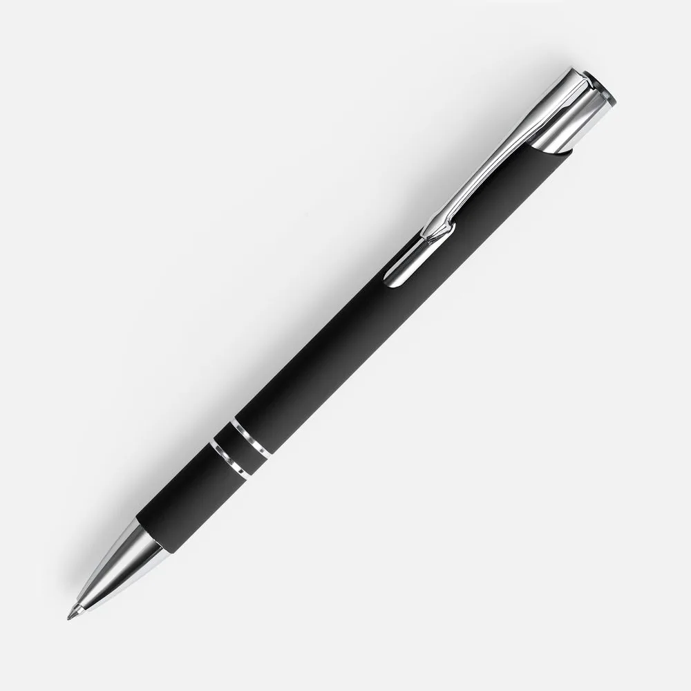 Ручка шариковая Keskus Soft Touch в футляре, черная фото 4