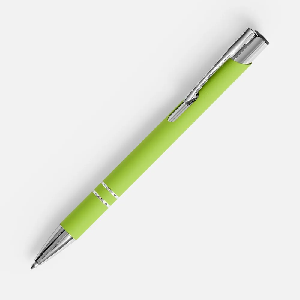 Ручка шариковая Keskus Soft Touch в футляре, зеленое яблоко фото 4