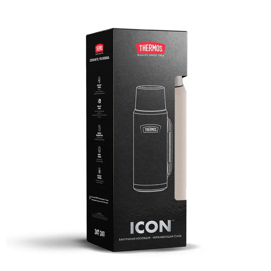Термос Icon 1200, бежевый фото 10