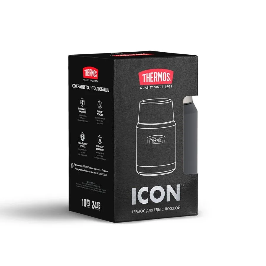 Термос для еды Icon 470, черный фото 9