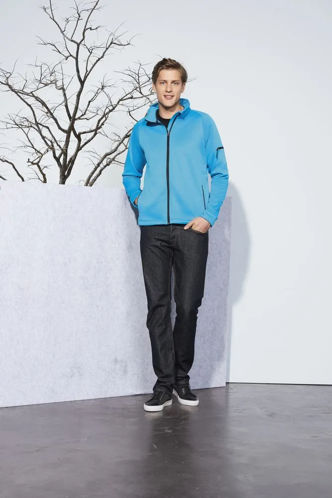 Куртка флисовая мужская New look men 250 бирюзовая, размер XXL фото 5