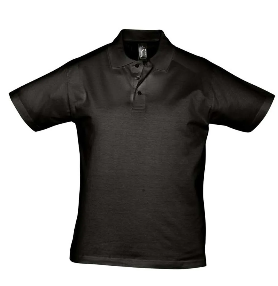 Рубашка поло мужская Prescott men 170 черная, размер L