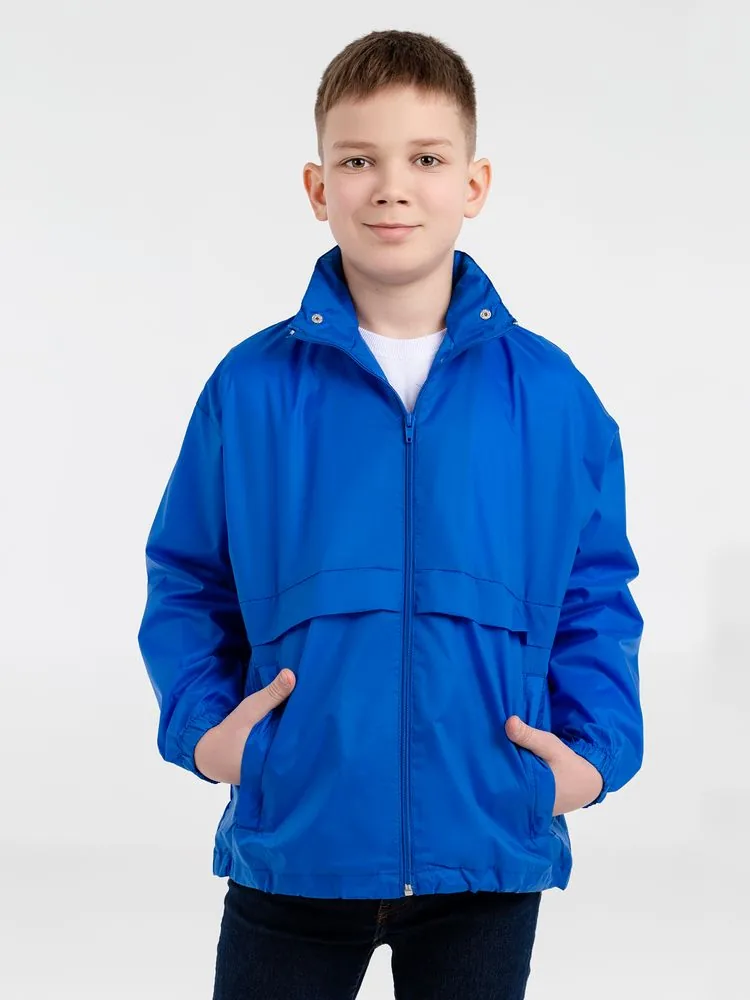 Ветровка детская Surf Kids, ярко-синяя, на рост 118-128 см (8 лет) фото 6